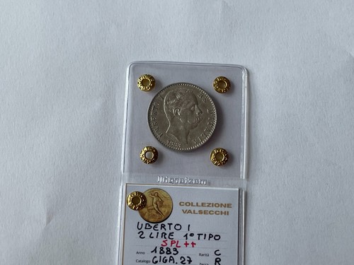 Moneta lire umberto 1883 - moneta, 2
