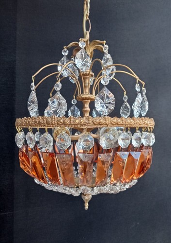 Lampadario vintage ottone