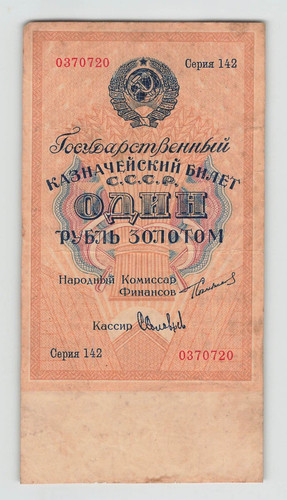 Russia rublo oro 1924 - 1,