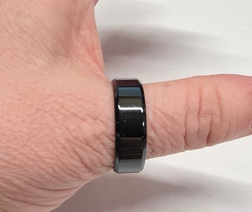 Anello uomo fascia - nero, grande