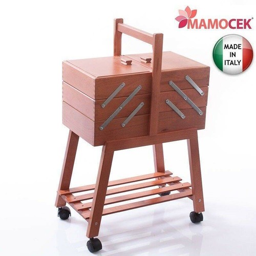 Portalavoro cucito legno noce - portalavoro,