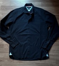 TOMMY HILFIGER CAMICIA UOMO - TAGLIA L/XL - STRETCH - ELASTICIZZATA NERA