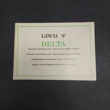 Libretto multilingue per vetture Lancia Delta con convertitore, 1990. Fioritura