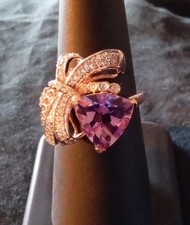 Anello con fiocco rosa - , e