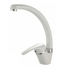 Rubinetto per lavello da cucina canna alta miscelatore fragranite o bianco opaco