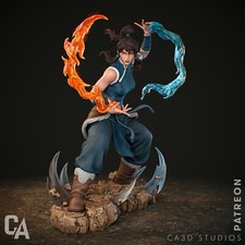 Korra Avatar 3D printed action