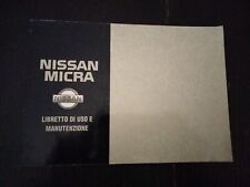 1993 NISSAN MICRA AUTO USO E MANUTENZIONE LIBRETTO VINTAGE INSTRUCTIONS USE