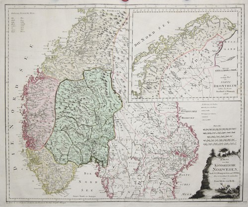 Norvegia originale mappa - norvegia,