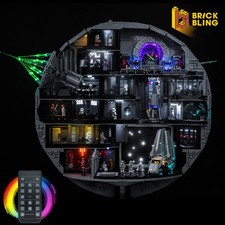 BrickBling Set di Luci LED per LEGO Star Wars Morte Nera 75419 (Remoto)