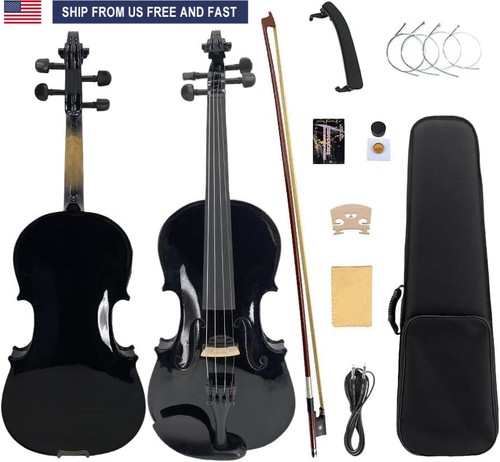 Violino elettrico corde - 4, nero