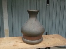 VINTAGE EPOCA  ANTICO GRANDE VASO FIORI  DESIGN BRONZO FUNERARIA CIMITERIALE 