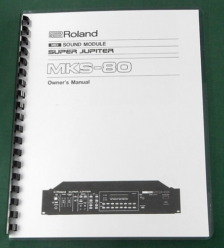 Roland mks instruction - roland, mks-80