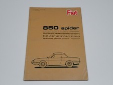 FIAT 850 SPIDER CATALOGO PARTI DI RICAMBIO CARROZERIA 1965 (S)