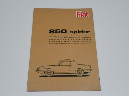 Fiat 850 spider catalogo parti - catalogo,