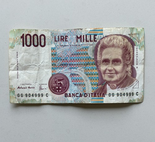 Banconota 1000 lire - lire, vintage