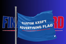 Custom Flag Banner. 6ft x 4ft. Festival Football Advertising. Free Delivery.