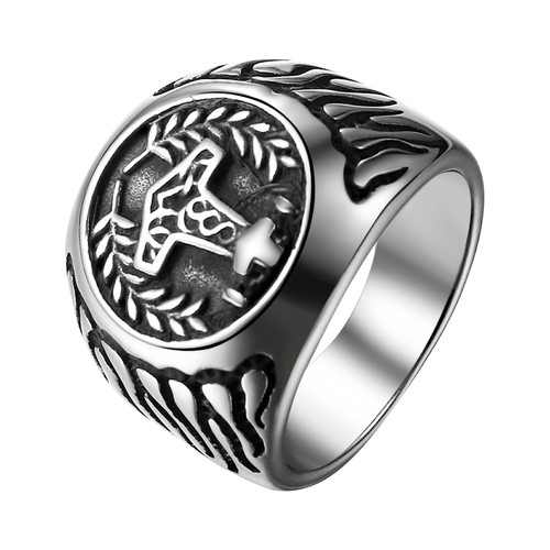 Anello uomo acciaio - inox, thors