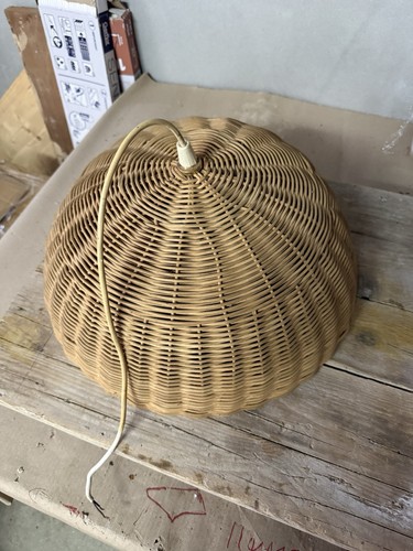 Lampadario vimini vintage - vimini,