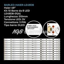 KIT 10 BARRE STRIP 8 LED TV