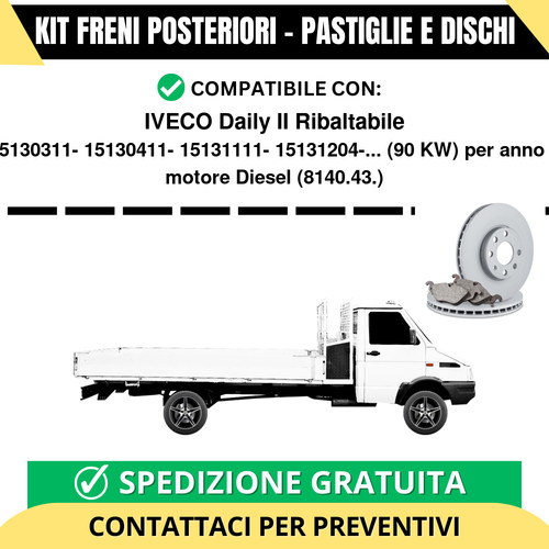 Kit freni posteriori per iveco - per,