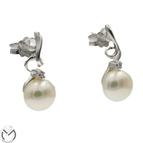 Orecchini oro bianco - 18, kt