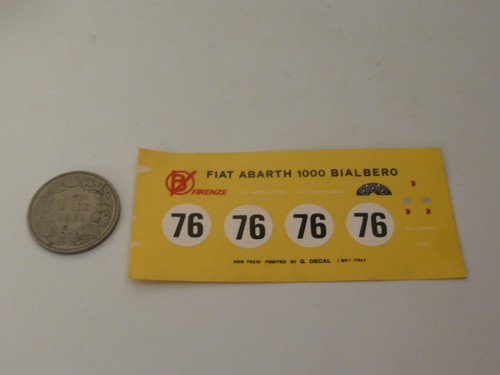 Decals fiat abarth 1000 - 1:43,