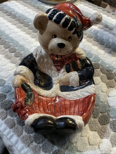 Portabiscotti orso natale - portabiscotti,