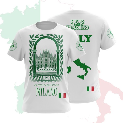Shirt grafica milano - t-shirt,