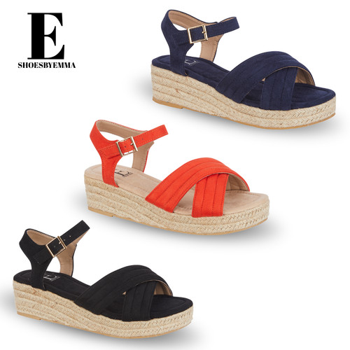 Sandali donna zeppa cinturino