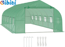 Serra Da Giardino a Tunnel 8X3X2 M Con Porta Avvolgibile, Serra per Orto a Punta