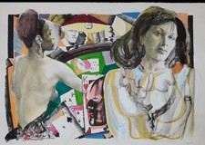 Ugo Attardi-litografia originale  colorata a mano 