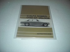 ALFA ROMEO LIBRETTO USO E MANUTENZIONE 1750 GT VELOCE DEL 1968 -ORIGINALE