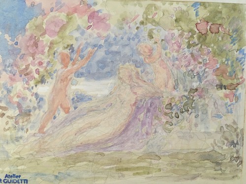 Peinture aquarelle signé - aquarelle,