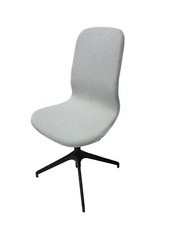 Sedia moderna da ufficio o sala riunioni con base in metallo