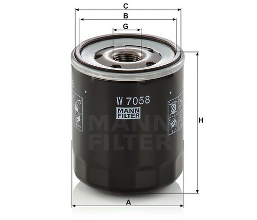 Filtro olio mann - filter, w7058