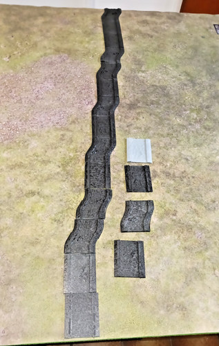 Set printed river tiles - set,