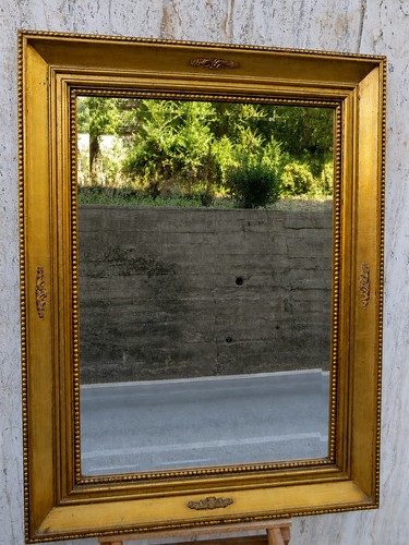 Vecchio specchio con cornice - specchio,