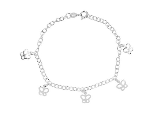 Bracciale farfalla argento - bracciale, in