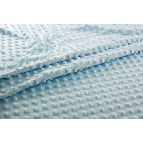 Tessuto peluche minky celeste - tessuto,