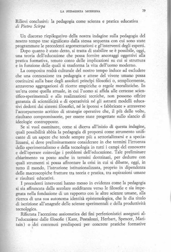 Pietro scirpa la - scirpa, pedagogia