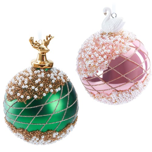 Palline natale vetro cm - palline,