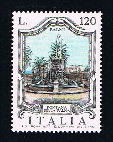 Italia francobollo fontana - 1,