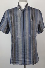 AUSTRALIAN L'ALPINA CAMICIA UOMO COTONE LINO TG. 52 MAN CASUAL VINTAGE SHIRT