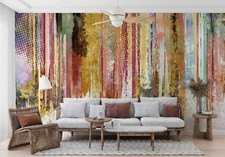 Carta da parati a righe shabby