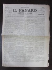 Il Panaro Gazzetta di Modena 5 Novembre 1869 giornale quotidiano originale xx60