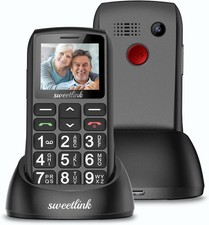 Sweetlink Telefono Cellulare per Anziani Con Tasti Grandi Doppia SIM 2G GSM Seni