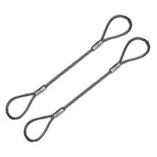 TIRANTE IN FUNE ACCIAIO MM.12 CON ASOLE,  BRACHE SOLLEVAMENTO ACCIAIO 