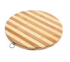 x Tagliere Bambu' Legno Bamboo Naturale Tavola Affettare Cucina Rotondo 30cm dfh