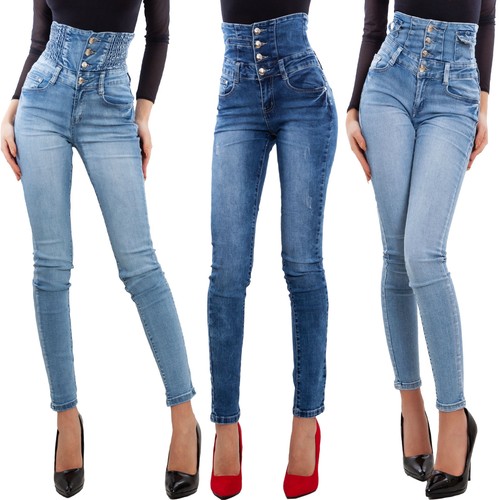 Jeans donna vita alta skinny
