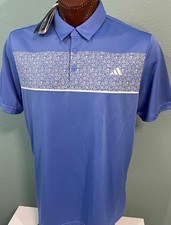 ADIDAS GOLF performance Core manica corta POLO TRASPIRANTE taglia L BLU/BIANCO